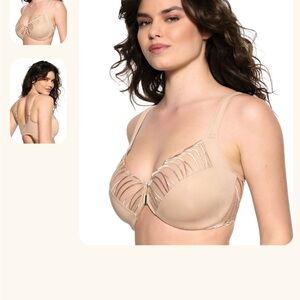 Elegant Beige Underwire Felina front closure bras